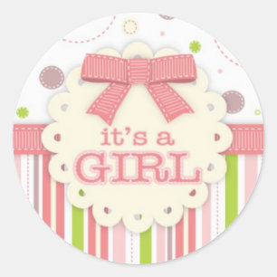 Sticker Rond Sticker/C'est une fille