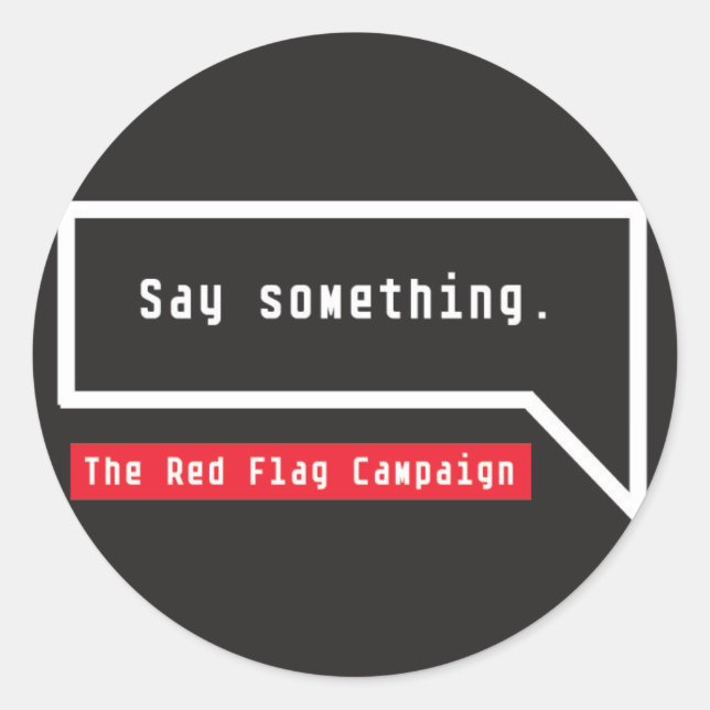 Sticker Rond Sticker-Dites quelque chose (citation bulle) (Devant)