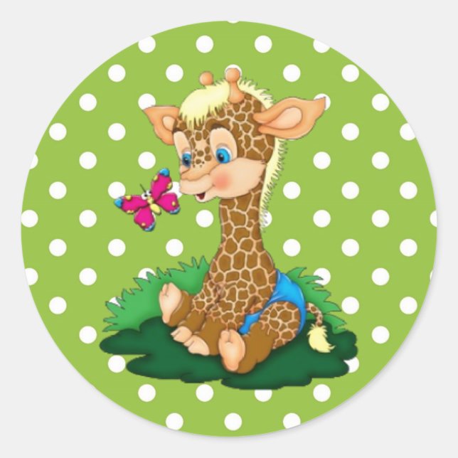 Sticker Rond Sticker/Giraffe (Devant)