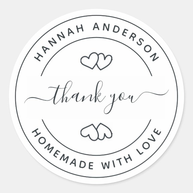 Sticker Rond StickerCréez votre propre maison faite avec amour  (Devant)