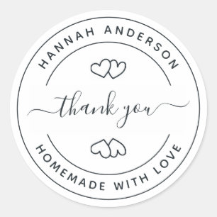 Sticker Rond StickerCréez votre propre maison faite avec amour