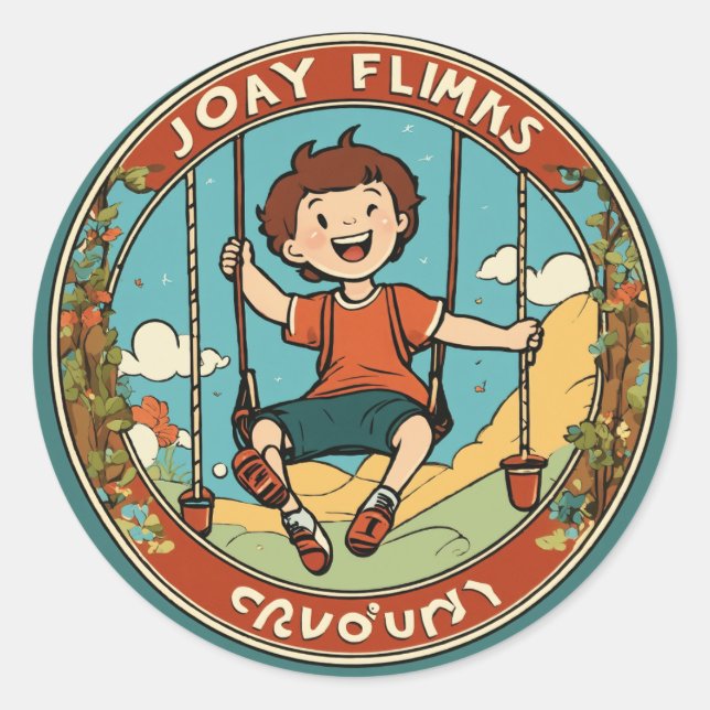 Sticker Rond "Stickers amusants et amicaux : Parfait pour les e (Devant)