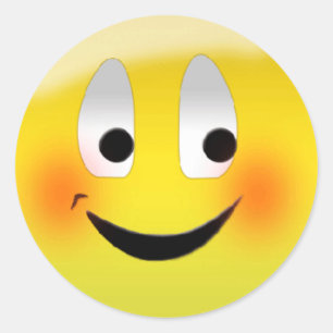 Sticker Rond "stickers Blushing