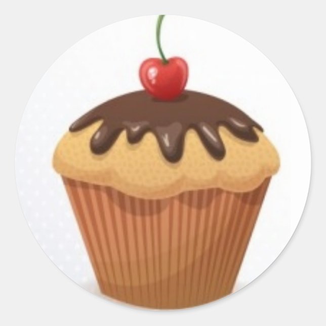 Sticker Rond Stickers/Cupcake (Devant)