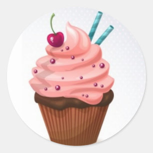 Sticker Rond Stickers/Cupcake