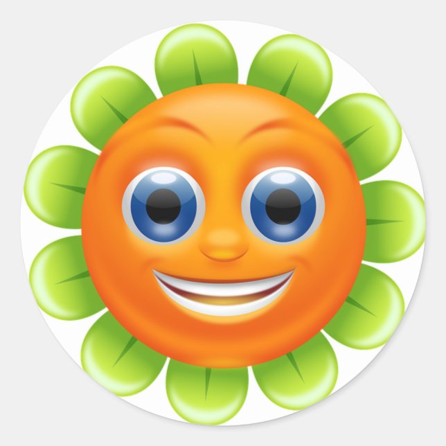 Sticker Rond Stickers/Fleurs (Devant)