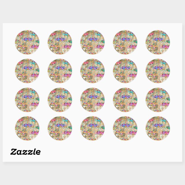 Sticker Rond Stickers-Happy-Stickers de Pâques (Feuille)