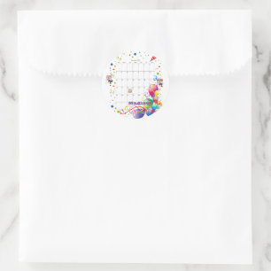 Sticker Rond Stickers, Joyeux calendrier d'anniversaire décembr
