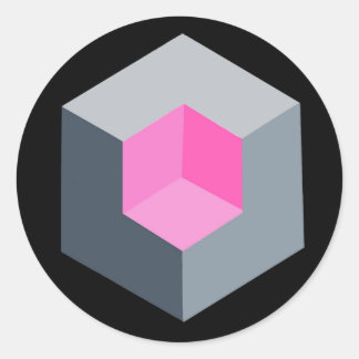 Sticker Rond "Stickers Op-Art géométrique"