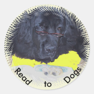Sticker Rond Stickers~ Programme de thérapie des enfants chien