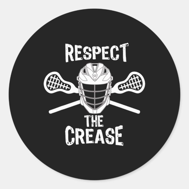 Sticker Rond Sticks De Crosse Et Casque Respecter Les Garçons D (Devant)