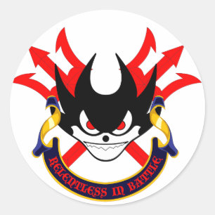 Sticker Rond Stickwe de tridents du Hellcat w/Crossed