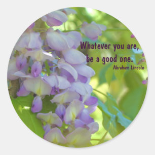 Sticker Rond Sticleur d'assiette de fleurs Wisteria