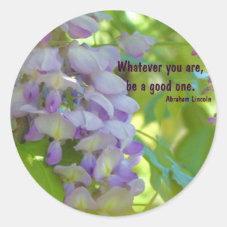 Sticker Rond Sticleur d'assiette de fleurs Wisteria