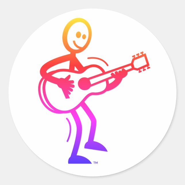 Sticker Rond Sticleur de danse SAM Round 3"x3" Pack 6 (Devant)