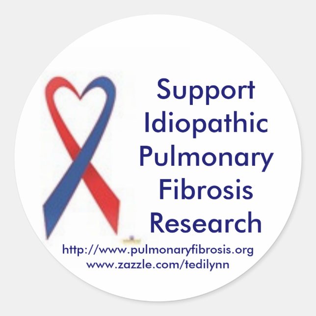 Sticker Rond Sticleur de fibrose pulmonaire (Devant)
