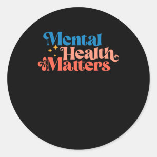 Sticker Rond Sticleur de police Super de la santé mentale