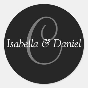 Sticker Rond Sticleur Mariage Monogramme C