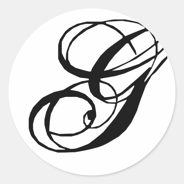 Sticker Rond Sticleur Mariage Monogramme G (Devant)