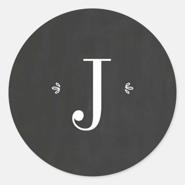 Sticker Rond Sticleur Monogramme Joyeux & Lumineux (Devant)