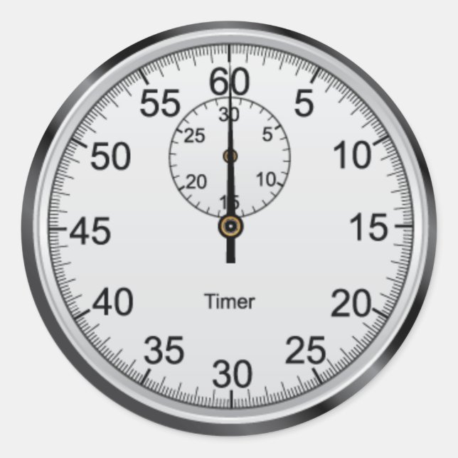 Sticker Rond Sticleur rond simple Stopwatch (Devant)