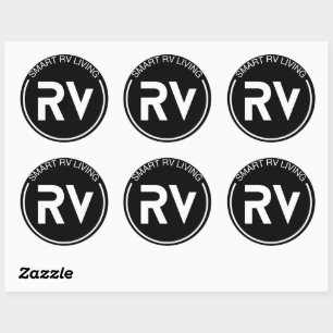 Sticker Rond Sticleur Smart RV Living Medium x6