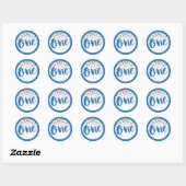 Sticker Rond Sticulation Ronde Parties scintillant Bleue Premie (Feuille)
