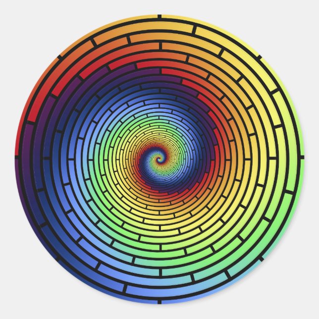 Sticker Rond Sticule arc-en-ciel ROY G BIV (Devant)