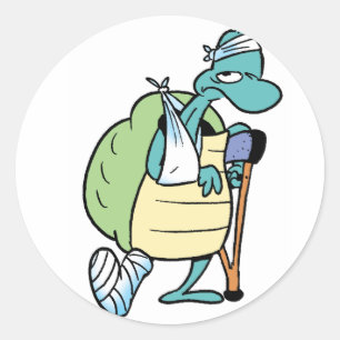 Sticker Rond Sticule de blessure de tortue marécageuse