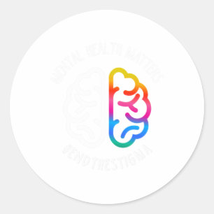 Sticker Rond Stigmatisation de la fin des questions de santé