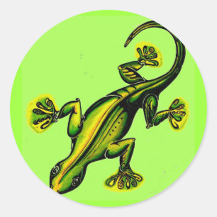 Sticker Rond Stik comme un lézard