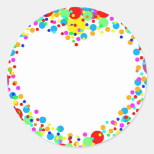 Sticker Rond stiker de coeur