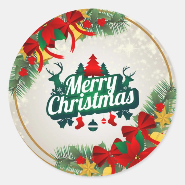 Sticker Rond stikers de chirismas 2023 (Devant)