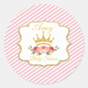 Sticker Rond stikers pegatina motiva coronita dorada