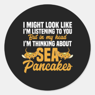 Sticker Rond Stingray Ocean Ta Ray Penser À Des Pancakes De Mer