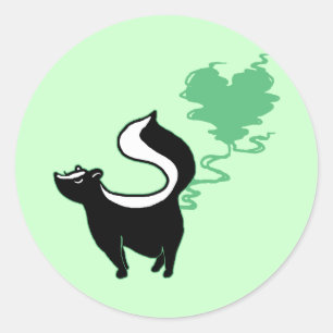 Sticker Rond Stinky Love Skunk