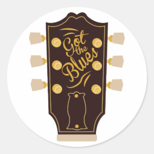 Sticker Rond Stock en chef de guitare