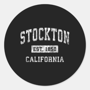 Sticker Rond Stockton California Ca Établit Des Sports