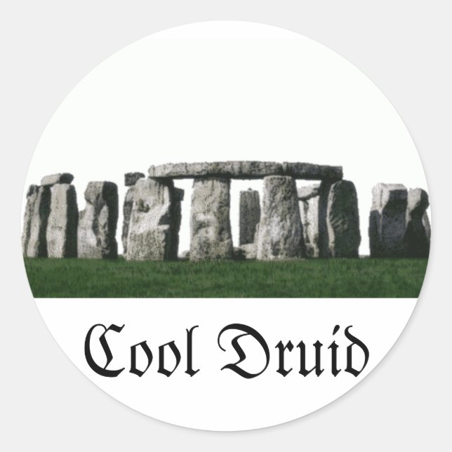 Sticker Rond Stonehenge - Cool Druid (Devant)