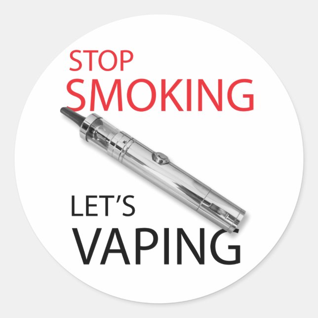 Sticker Rond Stop smoking (Devant)