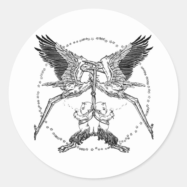 Sticker Rond Stores et Satyrs (Devant)