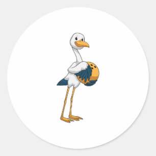 Sticker Rond Stork à Bowling avec Bowling ball