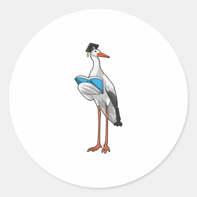 Sticker Rond Stork as Teacher (Devant)