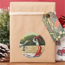 Sticker rond "Stork Attack" (sans enfant)