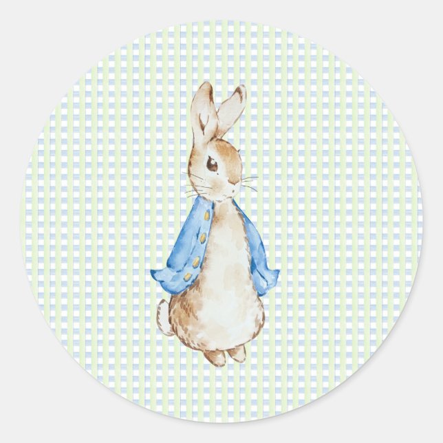 Sticker Rond Storybook Garden Rabbit Inspired Baby Shower  (Devant)