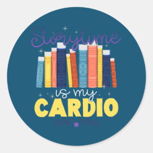 Sticker Rond Storytime Est Mon Cardio Story Livre Storybook