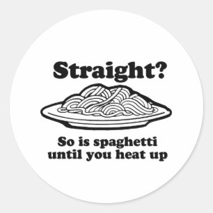 Sticker Rond STRAIGHT ? Les spaghettis