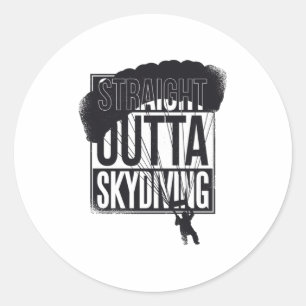 Sticker Rond Straight Outlet Skydiving