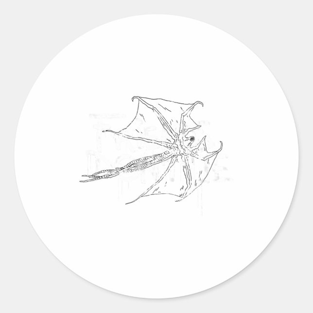 Sticker Rond Stranger Things 4 Demobat Fly Friends Don't Lie  (Devant)