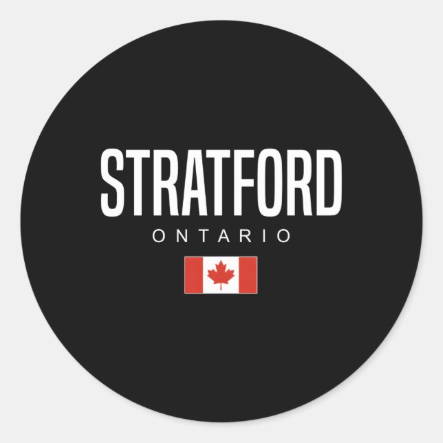 Sticker Rond Stratford Ontario Canada (Devant)